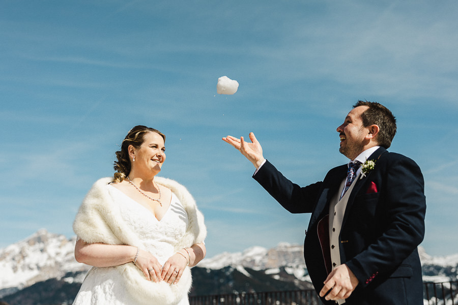 Snowy Romance in the Italian Dolomites Winter Wedding 0004A