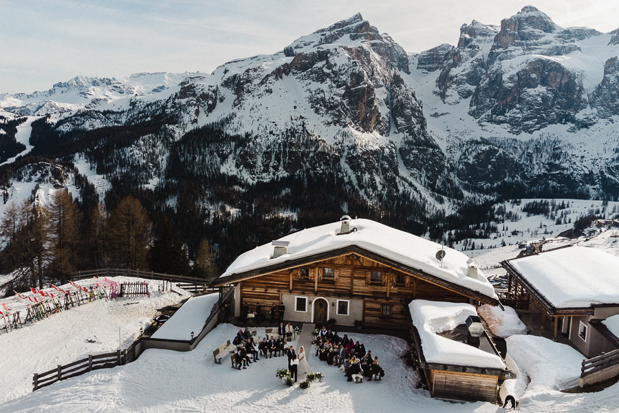 Snowy Romance in the Italian Dolomites Winter Wedding 0010A