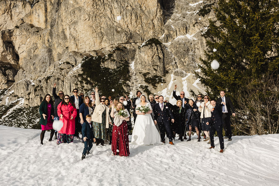 Snowy Romance in the Italian Dolomites Winter Wedding 0013A